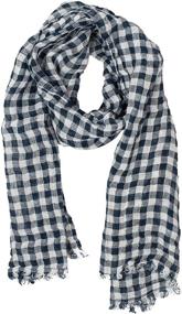 img 4 attached to 🧣 Luxurious 100% Linen Scarves for Women - Must-have Accessories for Women's Scarves & Wraps