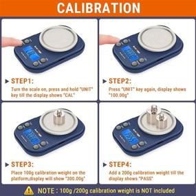 img 1 attached to 📏 AccuWeight 255 Mini Digital Scale: Perfect for School, Travel, Jewelry, and More - Pocket Gram Scale 300g/0.01g with Tare, Calibration, and Food Kitchen Scale