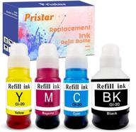 🖨️ pristar compatible ink refill bottle set for canon gi20 megatank printers (170ml black, 70ml cyan/magenta/yellow, 4-pack) logo