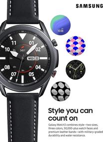 img 3 attached to SAMSUNG Galaxy Watch 3 - 45 мм Смарт-часы с расширенным мониторингом здоровья 🕰️ и отслеживанием фитнеса, GPS, Bluetooth и долговременным аккумулятором - Мистический черный (разблокированный LTE, версия для США)