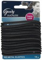 👱 goody women's ouchless x-large black elastics, 5mm, pack of 14 logo