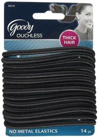 img 1 attached to 👱 Goody Women's Ouchless X-Large Black Elastics, 5mm, Pack of 14