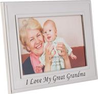 🖼️ stylish lawrence frames 4x6-inch brushed metal i love my great grandma picture frame from sentiments collection логотип