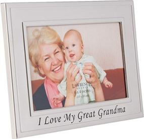 img 4 attached to 🖼️ Stylish Lawrence Frames 4x6-Inch Brushed Metal I Love My Great Grandma Picture Frame from Sentiments Collection