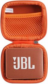 img 4 attached to Hermitshell Travel Case For JBL GO2 - Waterproof Ultra Portable Bluetooth Speaker (Orange)