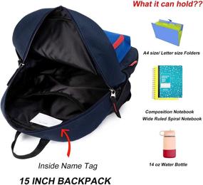 img 1 attached to 🎒 HawLander Preschool Backpack Toddler Navy Blue Backpacks: Perfect Bags for Kids!