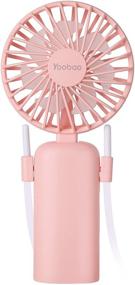 img 4 attached to 🌬️ [Upgraded] Yoobao Portable Fan, Hands-free Neck Fan 3000mAh Battery Operated Rechargeable Handheld Mini Fan - Multifunctional USB Personal Fan 3 Speeds - Perfect for Office, Outdoor, Camping, and Travel - Pink