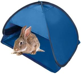 img 4 attached to Portable Rabbit Tent Bed: Hideout Shelter Hut for Hamiledyi Small Animals - Ferret, Chinchilla, Guinea Pig, Bunny; Ideal for Kitten and Puppy