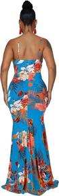 img 2 attached to 🌺 Hawaiian Floral Evening Gown Off Shoulder Maxi Dress - Women's Sexy Long Dress