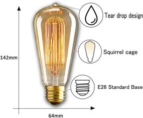 img 3 attached to Dimmable Industrial Electrical Vintage Pendant Lantern with Standard Size