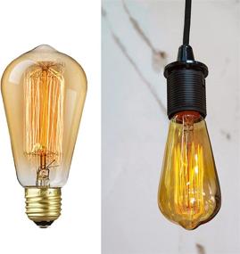 img 4 attached to Dimmable Industrial Electrical Vintage Pendant Lantern with Standard Size