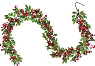 🎄 jazz up your christmas décor with lvydec's 6ft red berry garland - artificial greenery with festive red berries and green leaves for fireplace, stairs, and table decorations logo