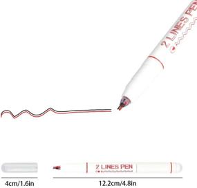 img 1 attached to 🖋️ Tomorotec Double Line Marker Journal Pens: 3-D Double Line Drawing Pens for Simultaneous Two-Line Drawing