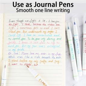 img 3 attached to 🖋️ Tomorotec Double Line Marker Journal Pens: 3-D Double Line Drawing Pens for Simultaneous Two-Line Drawing