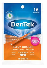 img 2 attached to 🦷 DenTek Easy Brush Interdental Cleaners, Teeth Cleaning Brushes, Standard Size, Mint Flavored, 16 Count, 6-Packs