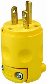 img 1 attached to Leviton 620PV 20 Amp Plug, Grounding (250V, Pack of 1, Yellow) – Reliable Electrical Connector for Enhanced Safety