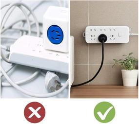 img 2 attached to 🔌 Efficiently Organize Your Workspace with the 5Pack Tidysun Self Adhesive Power Strip Holder and Cable Holder - Perfect for Office, Home, Kitchen, and WiFi Router Tissue Box (White)