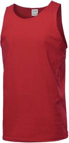 img 2 attached to Youstar Basic Sleeveless Heather Charcoal Men's Clothing