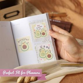 img 1 attached to 🥑 18-Pack Navy Peony Funny Avocado Fruit Sticker Set - Waterproof, Durable, Perfect Fit for Planners, Laptops, Water Bottles