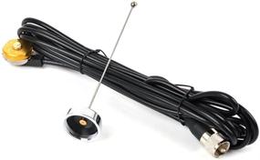 img 4 attached to 📻 HYS TCJ-N1 VHF NMO 136-174 Mhz Mobile Vehicle FM Transceiver 2M Antenna with 13 ft RG58 Coax Cable NMO to UHF PL259 Connector: Compatible with Yaesu, Kenwood, HYT, Vertex, and Icom Mobile Radios