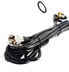 img 1 attached to 📻 HYS TCJ-N1 VHF NMO 136-174 Mhz Mobile Vehicle FM Transceiver 2M Antenna with 13 ft RG58 Coax Cable NMO to UHF PL259 Connector: Compatible with Yaesu, Kenwood, HYT, Vertex, and Icom Mobile Radios