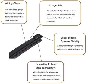 img 1 attached to 🧽 Valchoose UTV Hand Wiper: 15.7" UV Protected Rubber Manual Windshield Wiper for Polaris Ranger RZR, Kawasaki, Honda Pioneer, Golf Cart - Instruction Included