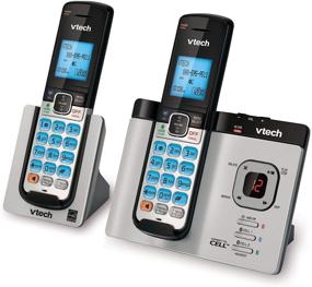 img 2 attached to 📞 VTech DS6621-2 DECT 6.0 Expandable Cordless Phone: Connect to Cell, Bluetooth, Answering System - Silver/Black, 2 Handsets