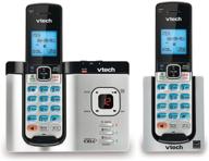 📞 vtech ds6621-2 dect 6.0 expandable cordless phone: connect to cell, bluetooth, answering system - silver/black, 2 handsets logo