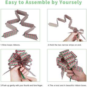 img 2 attached to PintreeLand 24PCS Christmas Wrap Pull Bows: Wide Ribbon Accessory for Easy Xmas Present Decoration