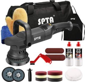 img 4 attached to 🚗 SPTA 5-Inch 125mm Dual Action Random Orbital Car Polisher Kit - Complete Car Detailing Set with 8 Polishing Pads and Carrying Bag
