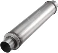 🔍 upower 2.25" inlet/outlet exhaust muffler aluminized - 18" body length, 22" overall length - 2 1/4" resonator muffler - compatible with 50251flt - weld-on design logo