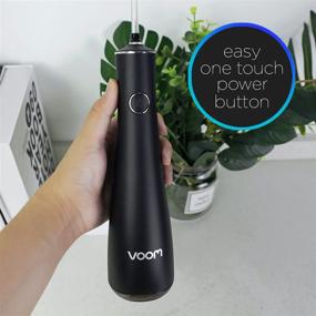 img 2 attached to 💦 Voom Sonic Monsoon Water Flosser - Feel The Voom! Rechargeable & Portable Oral Irrigator, Waterproof IPX7 - Black