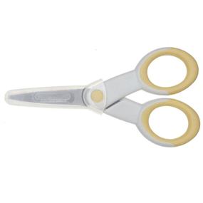 img 2 attached to 🔪 ECR4Kids Cutting Edge Ultra-Grip 5" Precision Non-Stick Coated Scissors - Extra Sharp Pointed Tip in Pastel Yellow - Ideal for Sewing and Crafting with Included Sheath