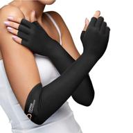 copper compression long arthritis gloves logo