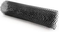 🚗 uxcell car grille mesh - 40x13 inch aluminum alloy sheet grid, universal bumper rhombic hole - black (10x20mm) logo