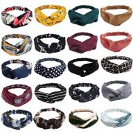 🌸 ahoney 20 pack boho headbands for women: knotted hair bands in fashion twisted floral prints - elastic, versatile, and stylish hair accessories logo