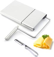 🧀 versatile stainless steel cheese slicer with 5 spare wires - effortless butter cutting, food shredding, bread slicing & vegetable preparation – all-in-one kitchen tool logo