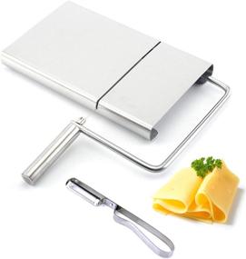 img 4 attached to 🧀 Versatile Stainless Steel Cheese Slicer with 5 Spare Wires - Effortless Butter Cutting, Food Shredding, Bread Slicing & Vegetable Preparation – All-in-One Kitchen Tool