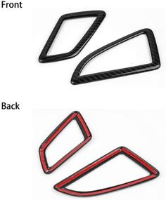 img 3 attached to 🚗 ABS Carbon Fiber Style Dashboard Air Vent Trims Wind Outlet Decoration Stickers for Honda Civic 10th Gen 2016-2020