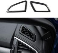 🚗 abs carbon fiber style dashboard air vent trims wind outlet decoration stickers for honda civic 10th gen 2016-2020 logo