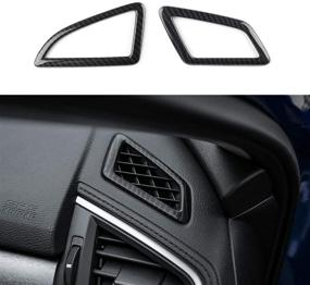 img 4 attached to 🚗 накладки на воздушные вентиляционные отверстия панели приборов в стиле ABS карбонового волокна для Honda Civic 10 поколения 2016-2020 гг.