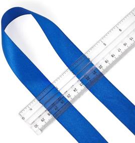 img 1 attached to 🎀 Blue Ribbon 1-inch Ribbons for Crafts: Satin Blue Solid Ribbon Roll, 1in x 36 Yards - High-Quality Gift Ribbon