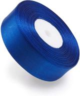 🎀 blue ribbon 1-inch ribbons for crafts: satin blue solid ribbon roll, 1in x 36 yards - high-quality gift ribbon logo