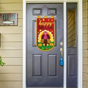 img 1 attached to 🦃 Festive Thanksgiving Felt Door Banner: Ideal Decoration for Home, Office, or Classroom, Turkey Dinner Party, and Outdoor Fall Decor