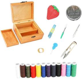img 2 attached to Wooden Sewing Organizer Accessories Beginner