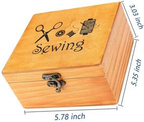 img 1 attached to Wooden Sewing Organizer Accessories Beginner