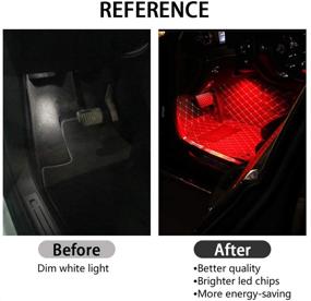 img 2 attached to LECART For Tesla Model 3 Model Y Model X Model Y Model S Interior Car Lights Ultra Bright Puddle Lighting Accessories 2 Pack Red