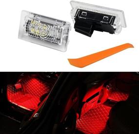 img 4 attached to LECART For Tesla Model 3 Model Y Model X Model Y Model S Interior Car Lights Ultra Bright Puddle Lighting Accessories 2 Pack Red