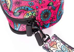 img 1 attached to LuVo Paisley Neoprene Wristlet: Stylish Women's Handbag and Wallet Combo - Ideal for Smartphones
