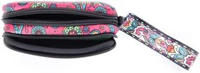 img 2 attached to LuVo Paisley Neoprene Wristlet: Stylish Women's Handbag and Wallet Combo - Ideal for Smartphones